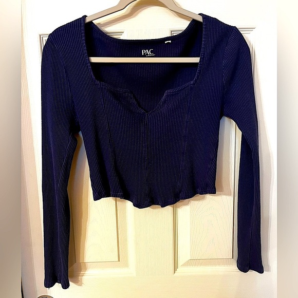 Women’s Pacsun Corset Long Sleeve Cropped Top - Picture 1 of 4